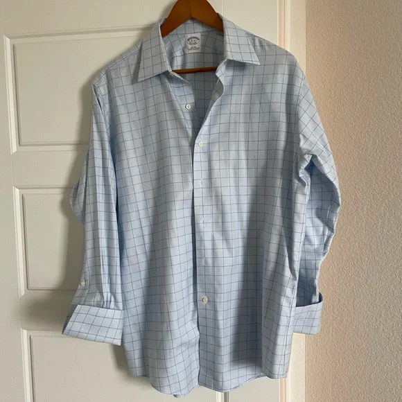 Brooks Brothers All Egyptian Cotton Blue Dress Shirt - Picture 2 of 3
